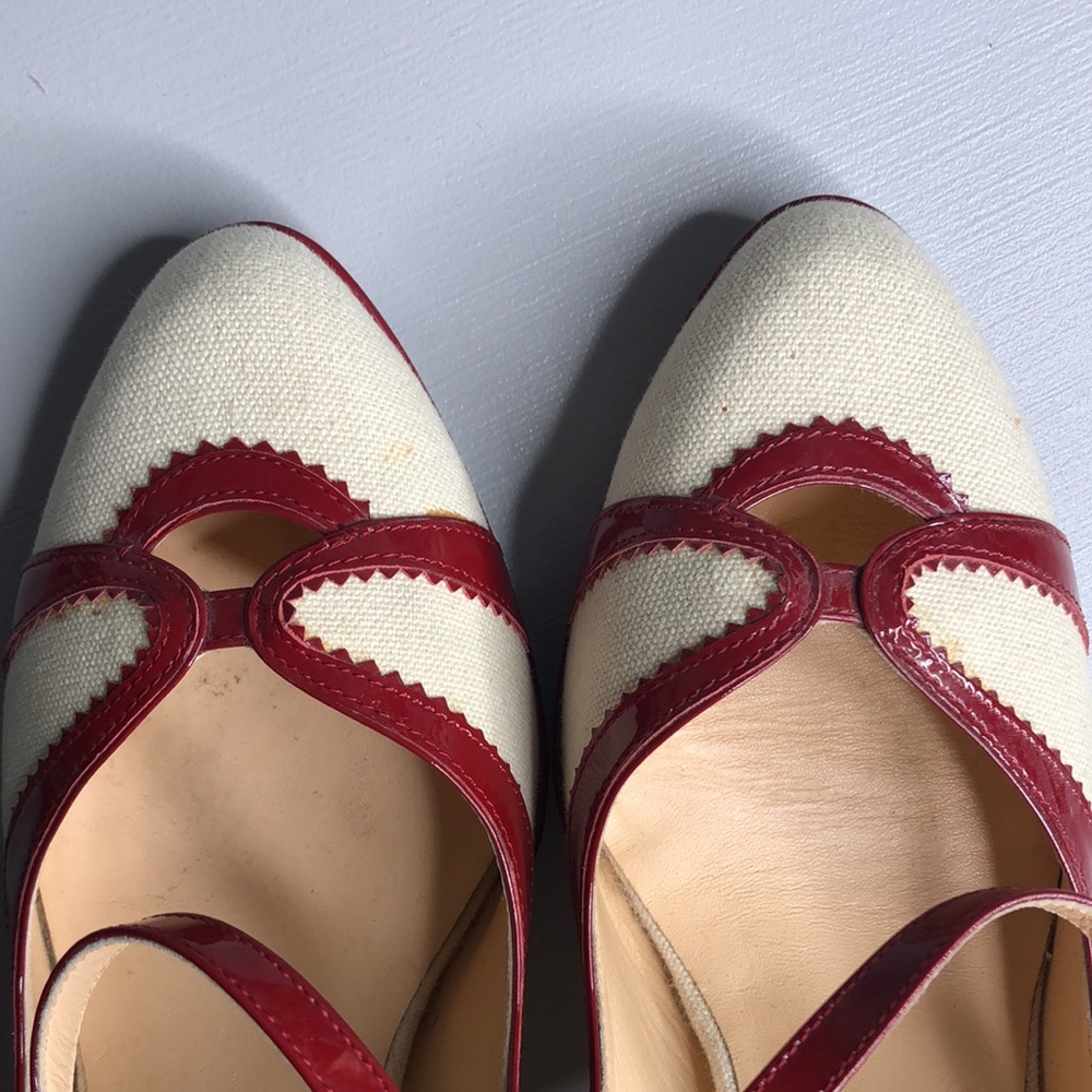 πHPπCole Haan Nike Air canvas/red heels - Picture 4 of 7